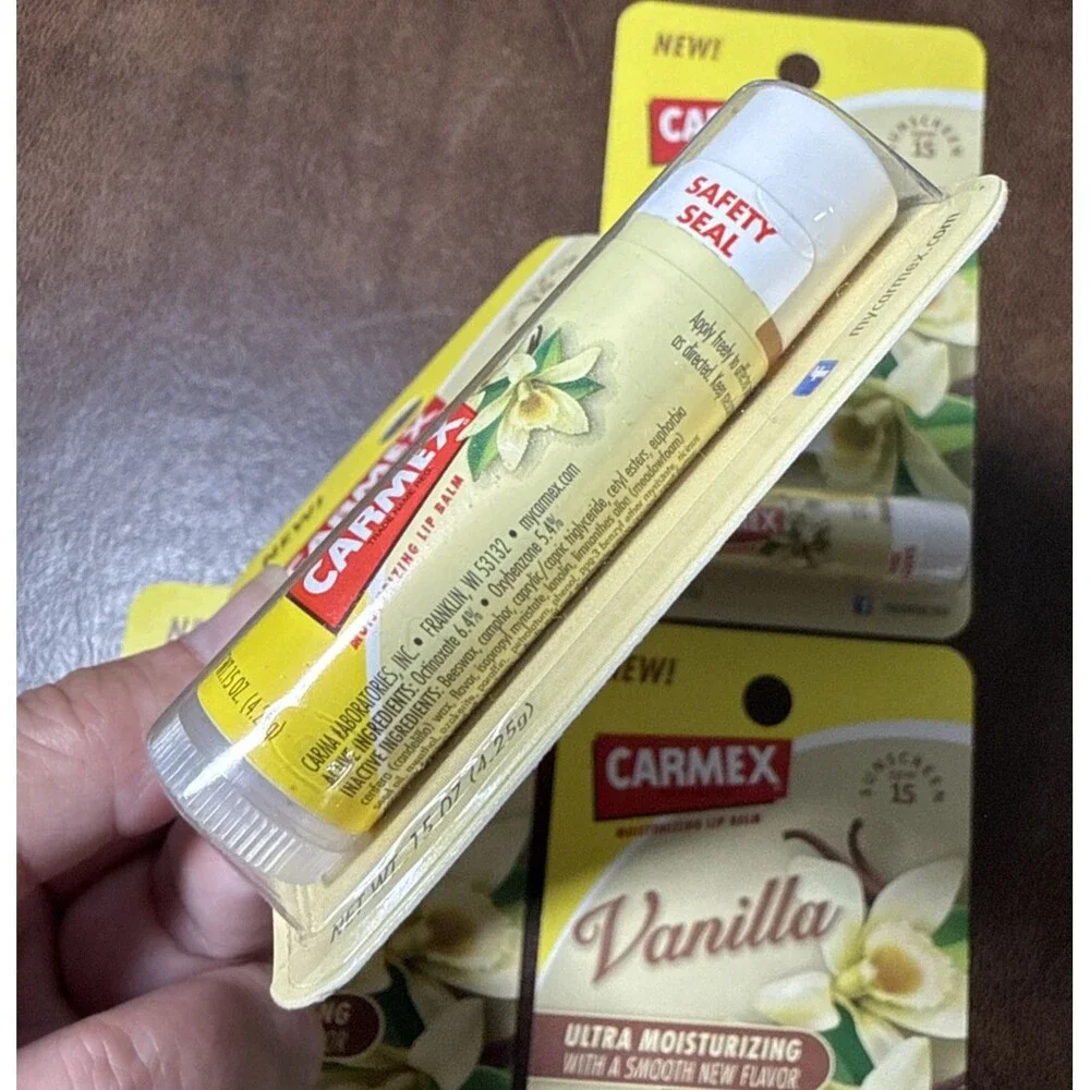 Lot of 4 CARMEX Ultra Moisturizing Smooth New Flavor Vanilla Lip Balm 2011 #2